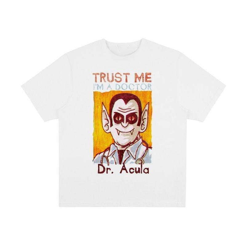 

Funny Dracula Fun American Retro Vintage Short-sleeved Couple T-shirts for Men and Women, Pure Cotton T-shirt 4XL