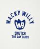 WACKY WILLY Point Graphic Short Sleeve T-Shirt White