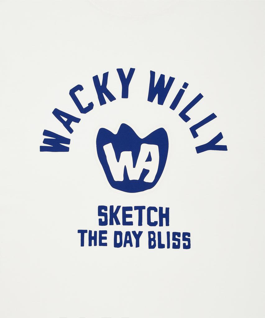 WACKY WILLY Point Graphic Short Sleeve T-Shirt White
