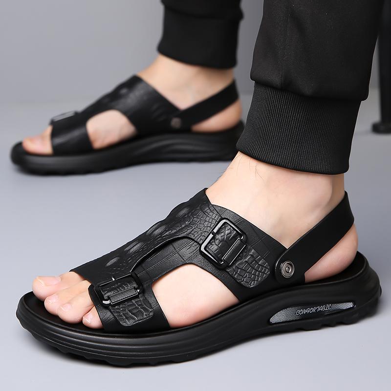Fashion Outdoor Men's Summer Walking Sandals New Non-slip Sporty Flats Quick Dry Man Wading Aqua Slippers Street Style Open-toe Sandals