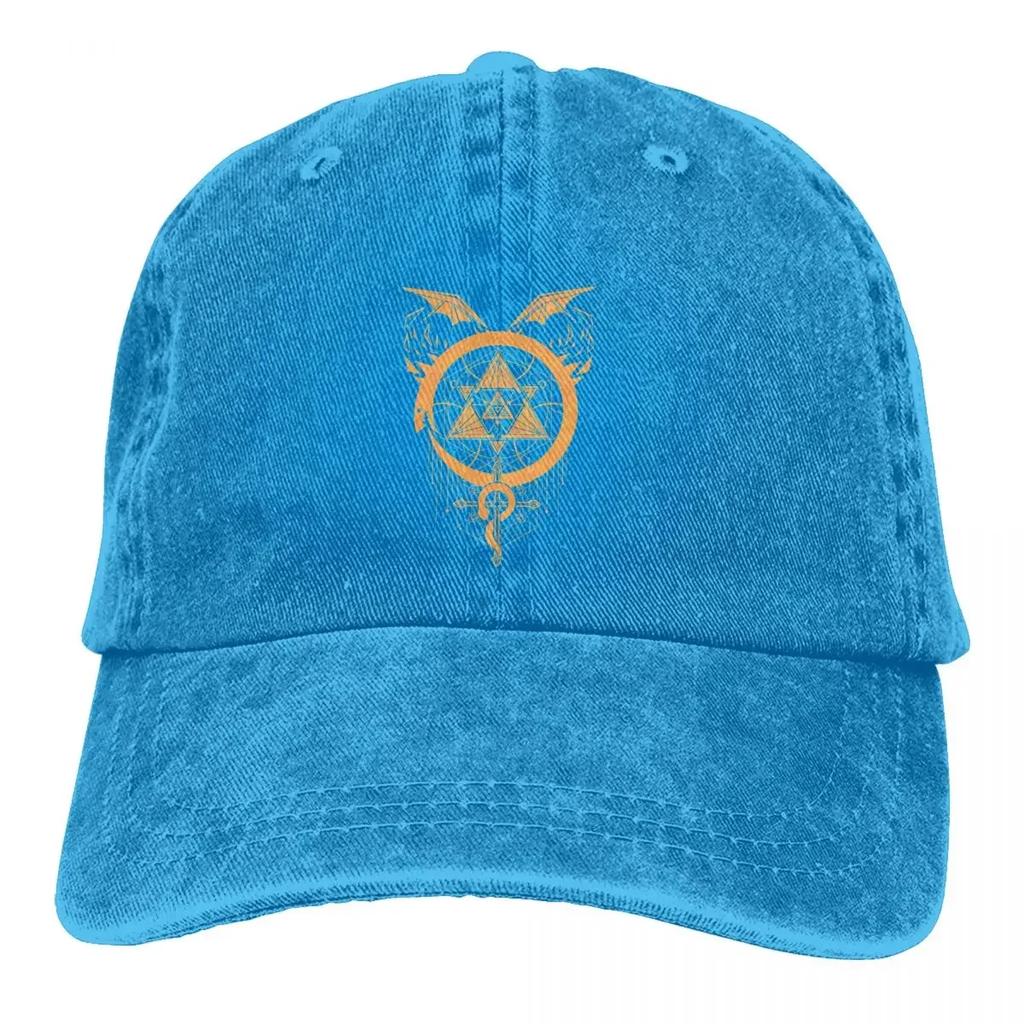 Fullmetal Alchemist Anime Multicolor Hat Peaked Men Women's Cowboy Cap Gilded Snakes Of Alchemy Baseball Caps Visor Protect Hats