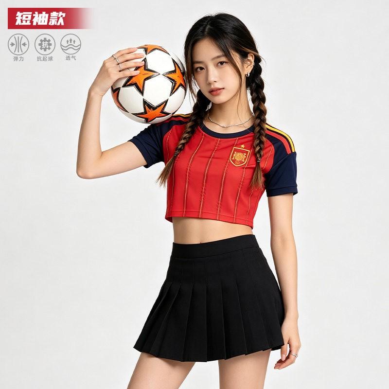 Womens Soccer Jersey Short Sleeve Vest National Team World Cup Sports Top Cycling