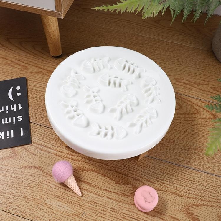 Pet Cats Dog Slow Food Bowl Fat Help Healthy Smooth Round Thickened Bowl Elevated Stand