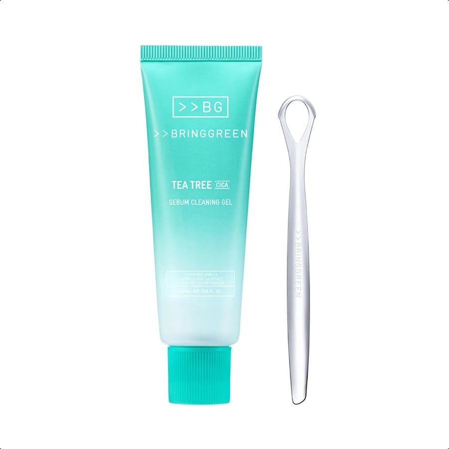 BRINGGREEN Tea Tree Cica Sebum Cleansing Gel 50ml Set (+Sebum Cleaner)