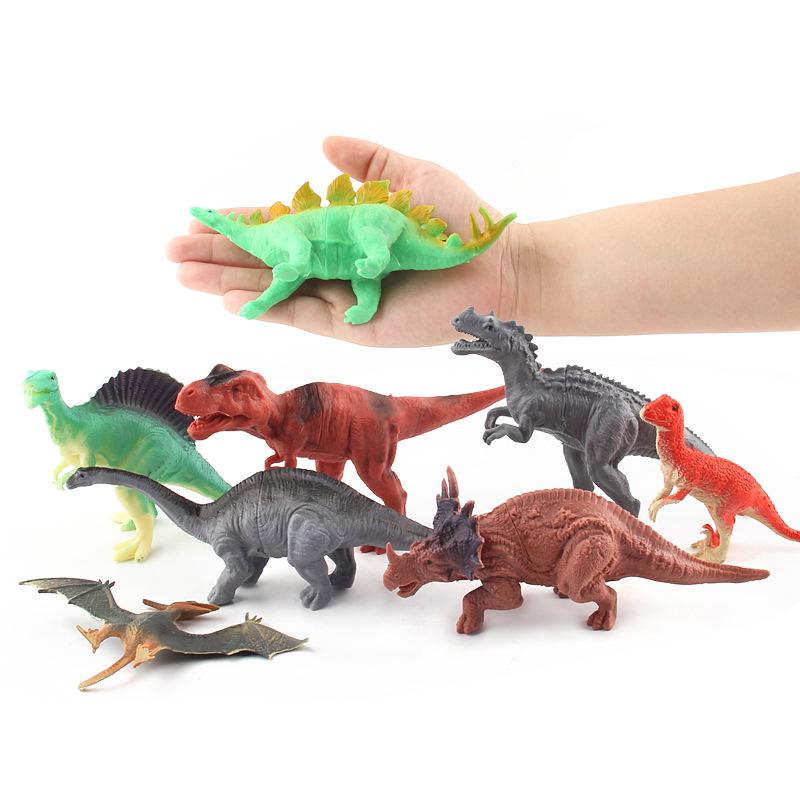 Ancient Dinosaur Children'S Simulation Animal Model Dolls, Solid Vinyl Colored Dinosaur Toys