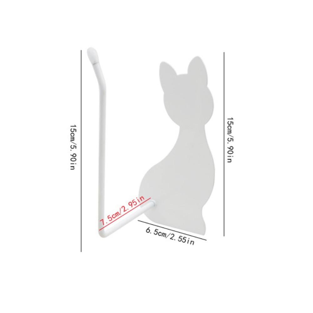 Wall-Mounted Headphone Hanger Self-Adhesive Cable Hanger Stylish Cute Cat Tissue Rack Bathroom