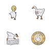 Animal Eyecatching Cartoon Duck Goose Brooch Collection In Alloy For Fun Accessories