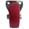 Fixed wheel castor 100mm 200kg FPPU 1001 RED polyurethane