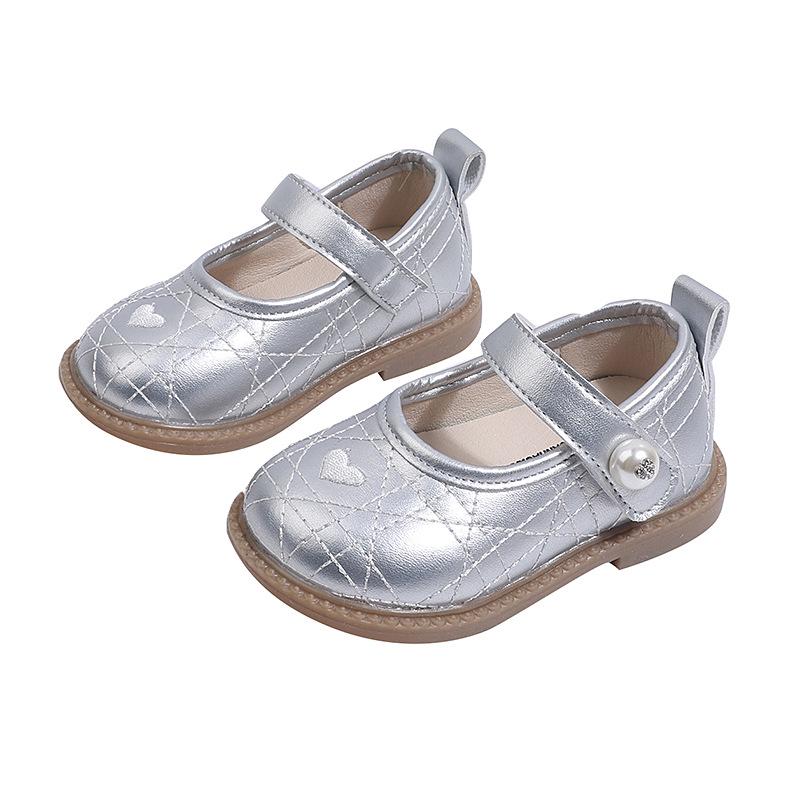 Kids' Leather Bow Shoes - Soft Sole, Non-slip, Korean Style for Spring/Autumn 2026