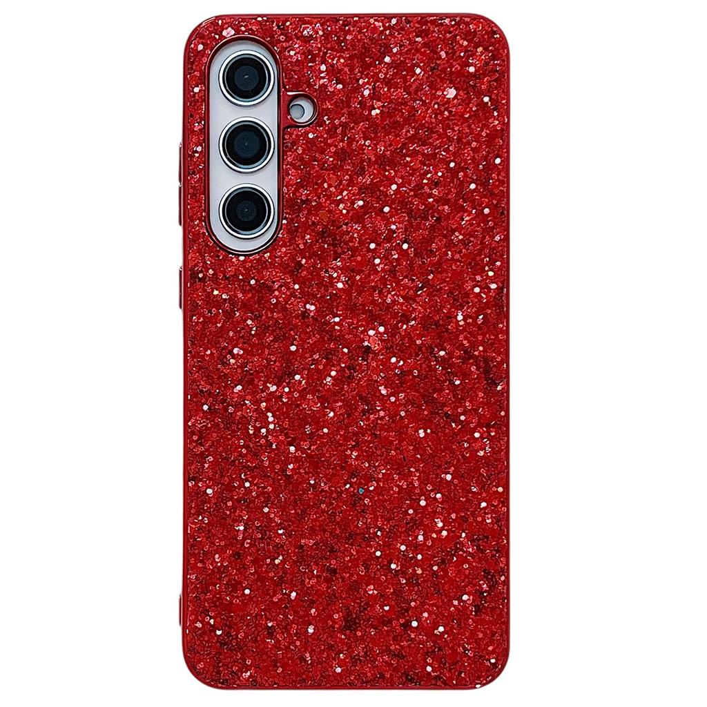 For Samsung Galaxy S24 FE Case TPU+PC Sparkling Glitter Phone Back Cover