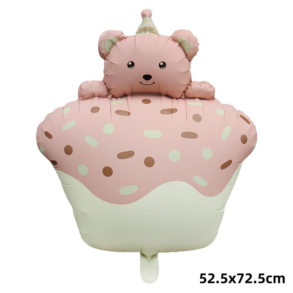 Cartoon Matte Bear Foil Balloon Wedding Baby Shower Birthday Party Activity Decorations Rainbow Cake Candy Helium Balloons
