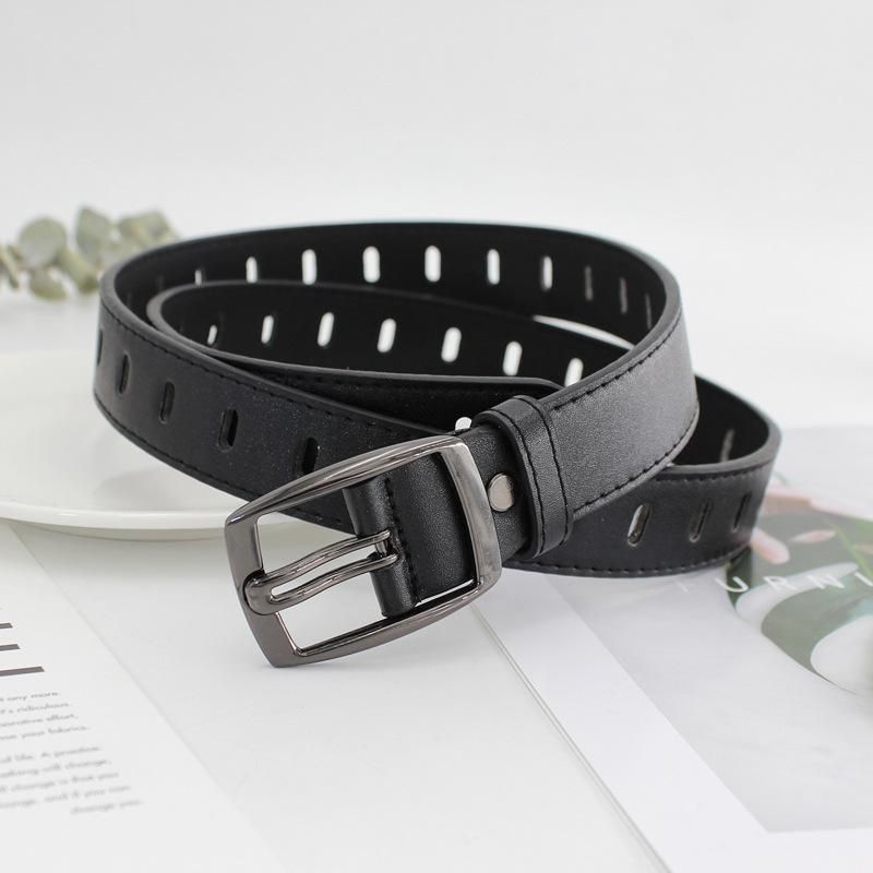Porous Hollow Belt, Female Style Retro Japanese Buckle, Free Punching Belt, Belt