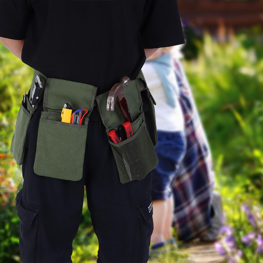 Multi Functional Portable 7 Pocket Garden Tool Bag Waterproof Waist Strap Tool Bag