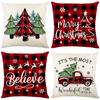 Christmas Pillowcase Home Decoration Print Pillowcase Festive Sofa Cushion Pillowcase