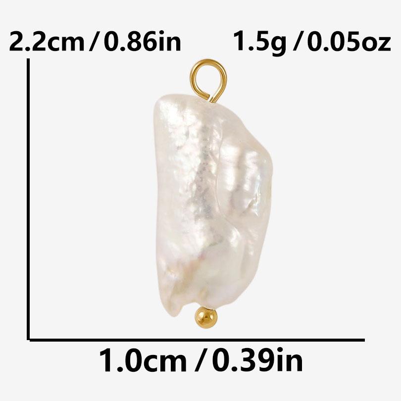1pcs Irregular Geometric Round Square Real Natural Shell Pearl Charms For Jewelry Making Bulk Handmade Earrings Pendant Material