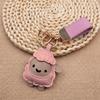 Cartoon Goat Pendant Braided Rope Goat Car Keychain Rich and Lucky Pu Sheep Keychain  Women