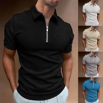 Męskie letnie rękawy z krótkim rękawem Slim Fit Fashion Oddychająca męska koszulka golfowa