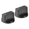 Uxcell Potentiometer Volume Control Knobs for 6mm Black 2-Pack Knobs, Bakelite, 26.5x15.5mm, Guitar/Bass, Hole,