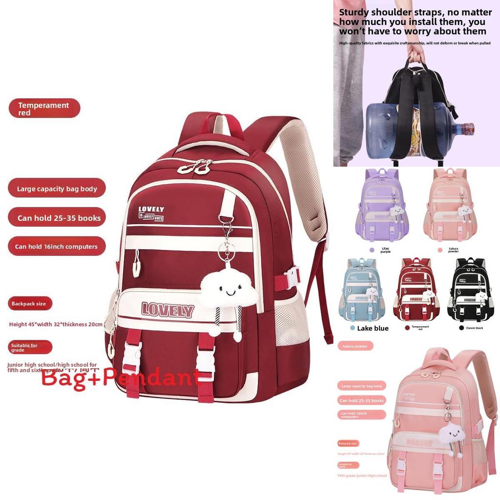 Girls School Backpack With Breathable Waterproof Polyester For Middle School Students