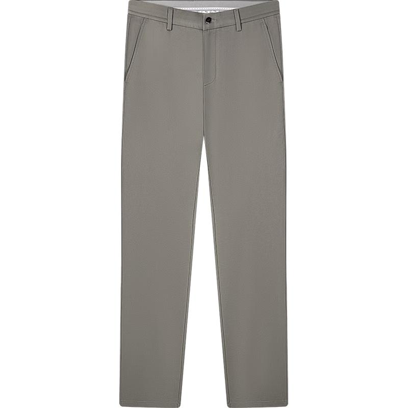 Qipai Men's Elastic Straight-Leg Business Casual Pants