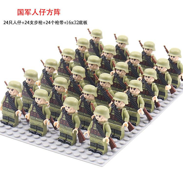 Military German, Soviet And American Legion New Doll Phalanx Set Rifle Assembly Building Block