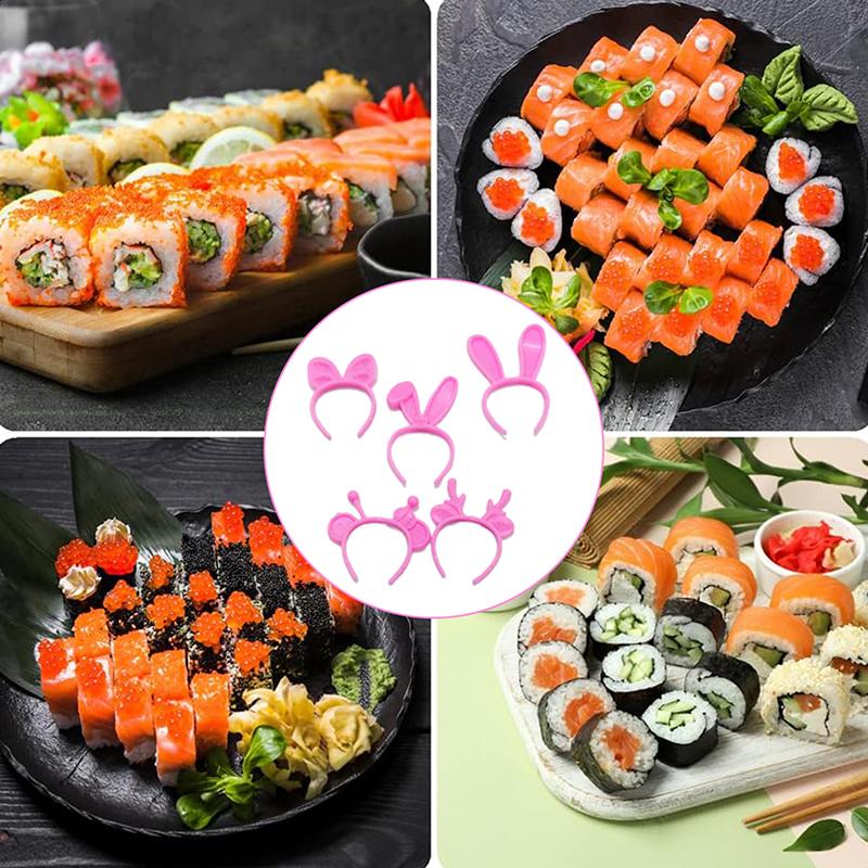 5Pcs Bento Decoration Tools Lunch Bento Box Food Headwear Buffet Sandwich Toppers Decor For Bento Decoration