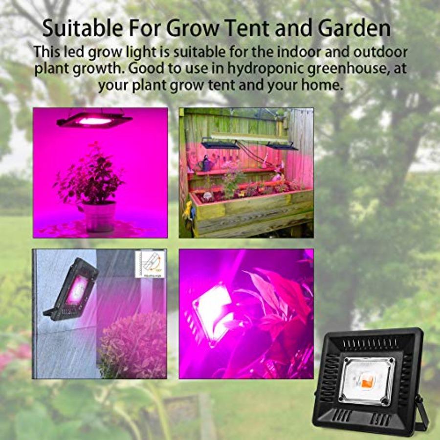 150W Full Spectrum LED Grow Light for Indoor Plants Waterproof Grow Panel Light Green for Veg Seedling Tent Greenhouse Garden H