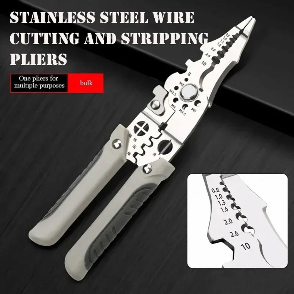 1Pcs Adjustable Wire Stripper Flat Wire Stripping Tool Wire Stripping Pliers  Electrician Pliers