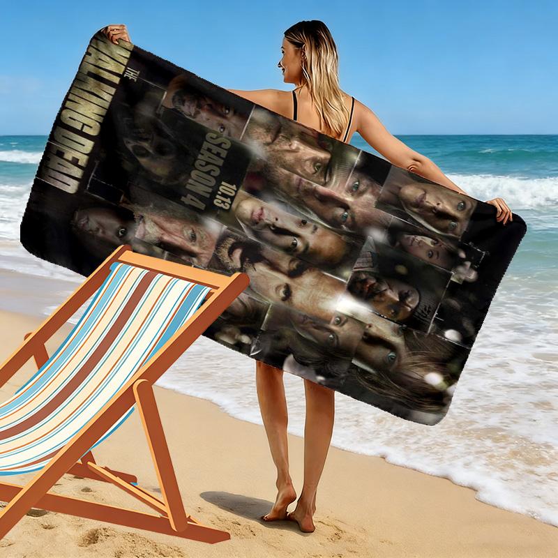 Apocalyptic Warrior Uprising beach towel Outdoor camping soft quick-drying swim towel seaside swim beach printing Fashion Comfort