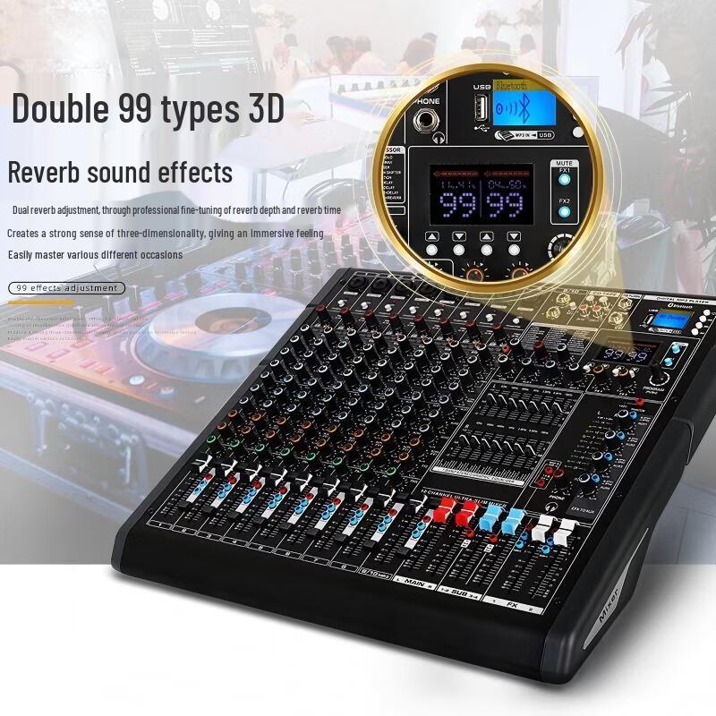 10-Channel Professional Analog Audio Mixer (CN Version)