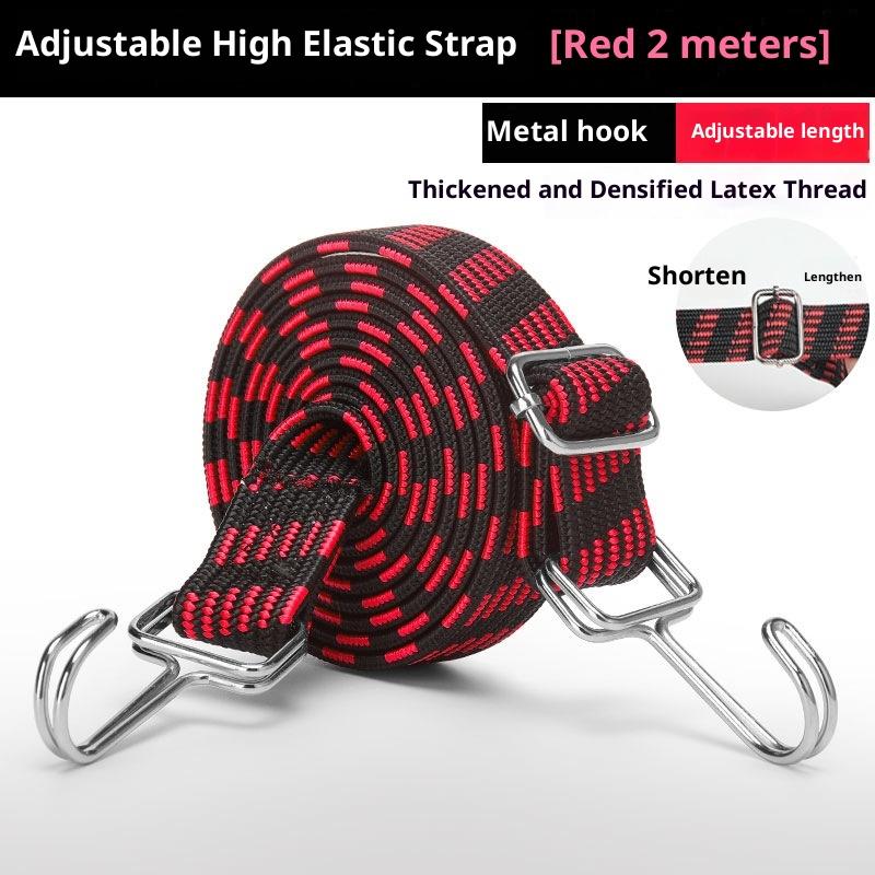 1M/2M/3M Motorcycle Elastic Rubber Luggage Rope with Cord Hooks Bike Roof Rack Strap Auto Fixed Band Tie Car Accessories