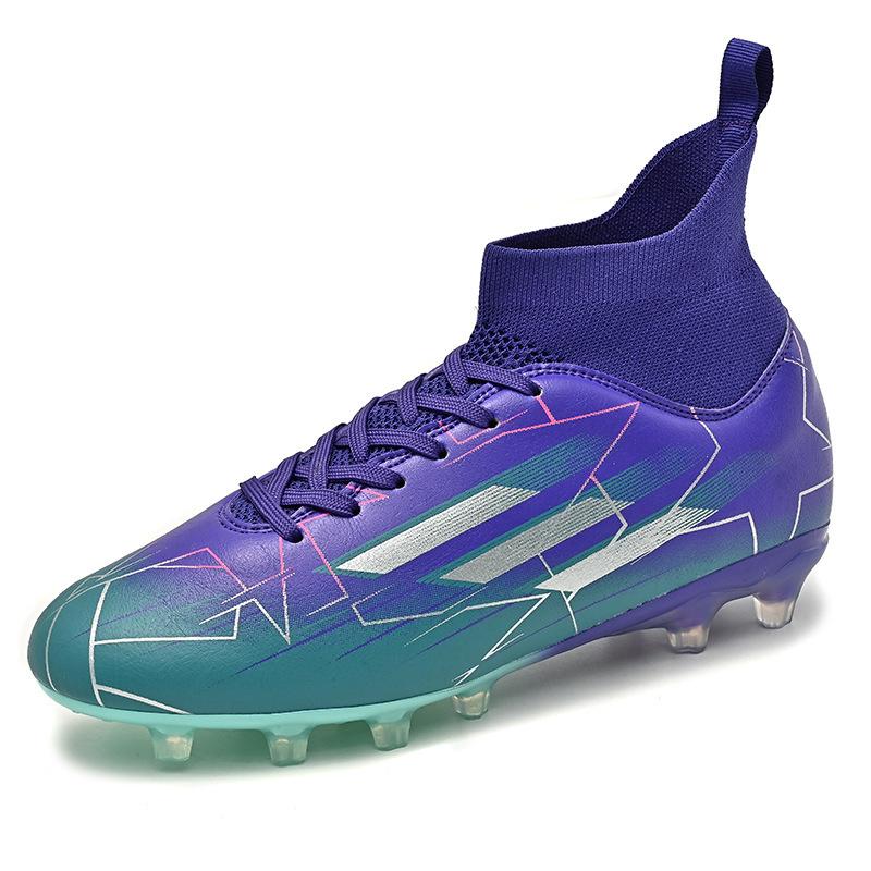 

Мужская и женская футбольная обувь с высоким верхом, плетеные носки, рот, кожаная поверхность, длинные ногти, сломанные ногти, плоское дно, профессиональные соревнования, тренировочные 45