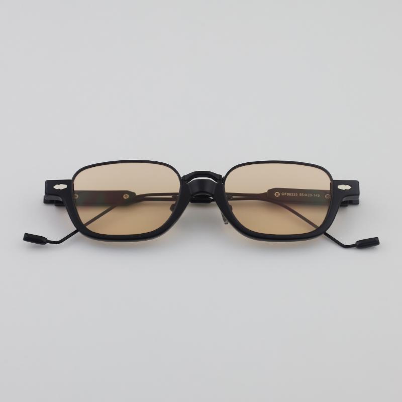 The lower half of the frame anti-blue light glasses men tide myopia small black frame retro vegan flat glasses female personalit