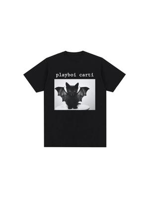 Rapper Playboi Carti Cat Graphic Print T-shirt Vintage 90s Vintage Hip Hop Tee Fashion Casual Oversized T-Shirts Streetwear77899