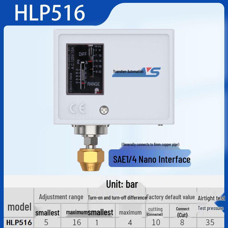 Adjustable Pressure Controller for Air Compressors and Water Pumps - Auto Start/Stop