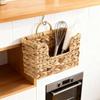 Woven Design Woven Hanging Magazine Holder Handmade Eco-Friendly Storage Basket Decorative Wall Mounted Magazine Rack Office Use