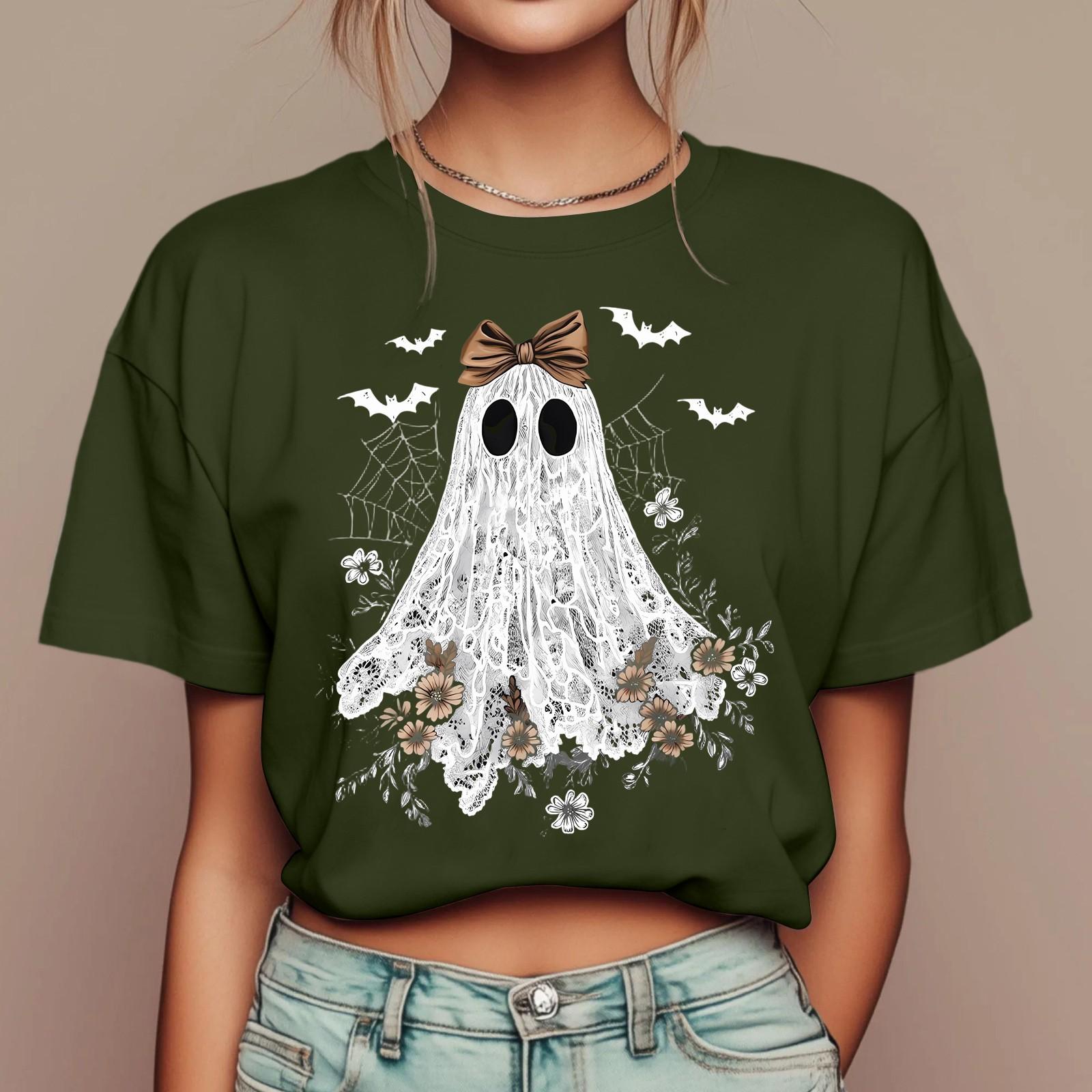 

Женские повседневные футболки с принтом для фестиваля, с коротким рукавом, с цветочным коротким рукавом, с круглым вырезом, ретро, с коротким рукавом, летние, повседневные топы XL