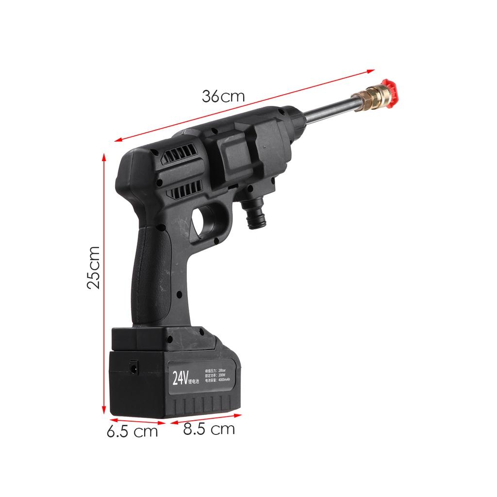 12/24V Cordless High Pressure Car Washer Gun Handheld Auto Spray Powerful Washer Machine Garden Water Jet Nozzle Water