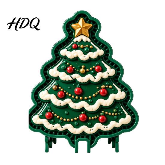 Home Baking Accessories Christmas Cookie Cutter Push Type Integrated Mold Plastic Kitchen Supplies Clay Decorating Tool for Holiday Molds Kids