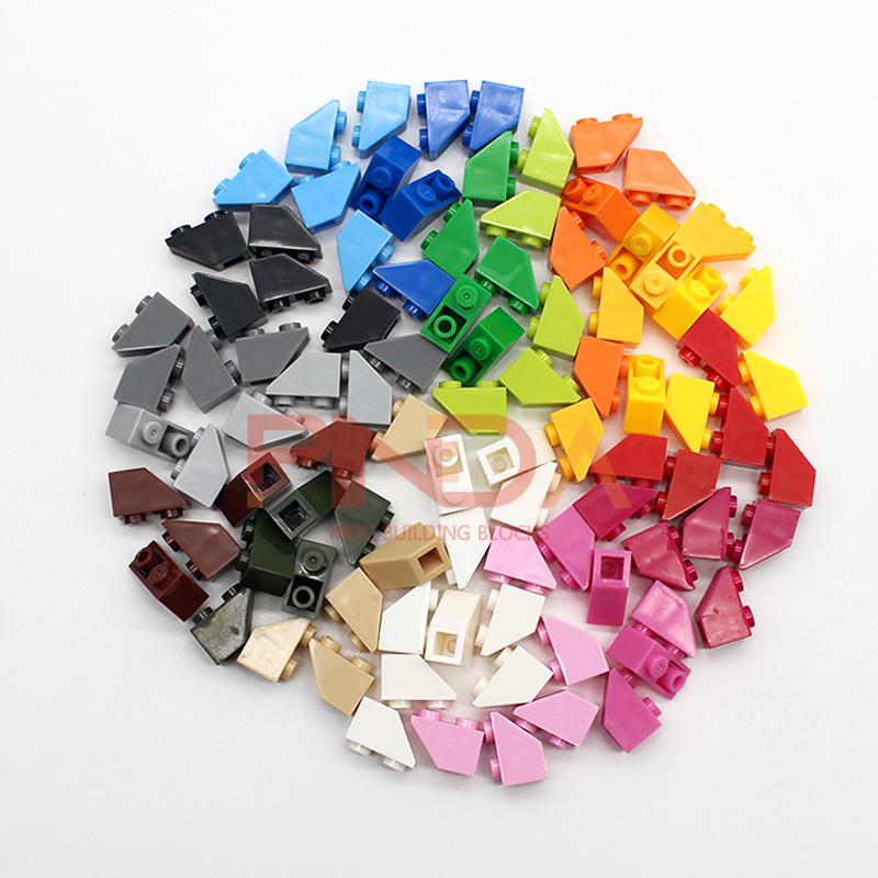 100pcs MOC Slope Inverted 45 2x1 3665 DIY Enlighten Block Bricks Compatible with Assembles Particles Toys for Children