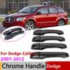 For Dodge Caliber 2007 2008 2009 2010 2011 2012 Carbon Fiber Smart Door Handle Cover Trim Set Car External Accessories Protector