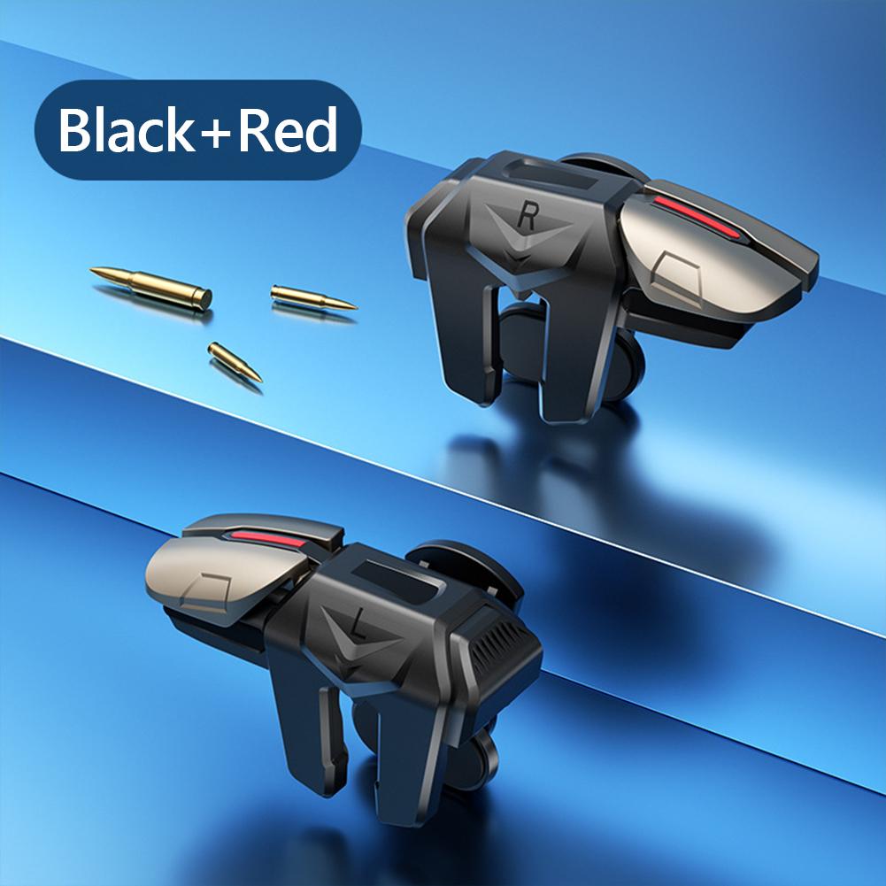 2pcs 6 Finger Gaming Trigger for PUBG Game Aim Gaming Trigger Shooter Fire Button Controller for for for for for Android Phone 5