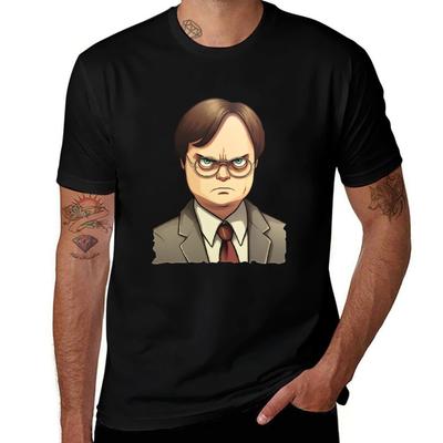 Dwight Schrute False The Office Tshirt Work Wear Simple Tee Shirt