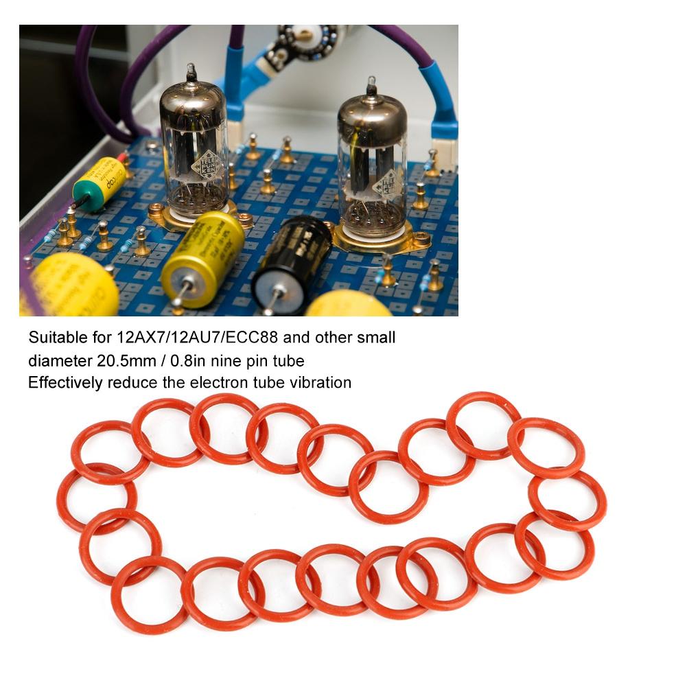 20pcs Tube Damper Silicone Rings Fit for 12AX7 12AU7 12AT7 12BH7 EL84