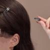 2-Pack Mini Forehead Hair Clips with Rhinestone Stars, Side Duckbill Clips, High-End Small Bangs Clips with Hairpins