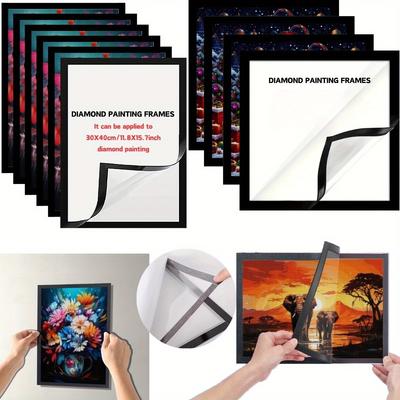 2 Stück/Set, Diamantrahmen-Set, PVC-Material, Geeignet für 12x12 Zoll, 12x16 Zoll Kunst, Fotorahmen, Kunstrahmen, PVC-Wandaufkleber