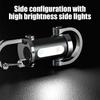 Ultra Bright Keychain Flashlight USB Type-C Charging 6 Modes Mini COB Work Light Waterproof Outdoor Emergency Tool