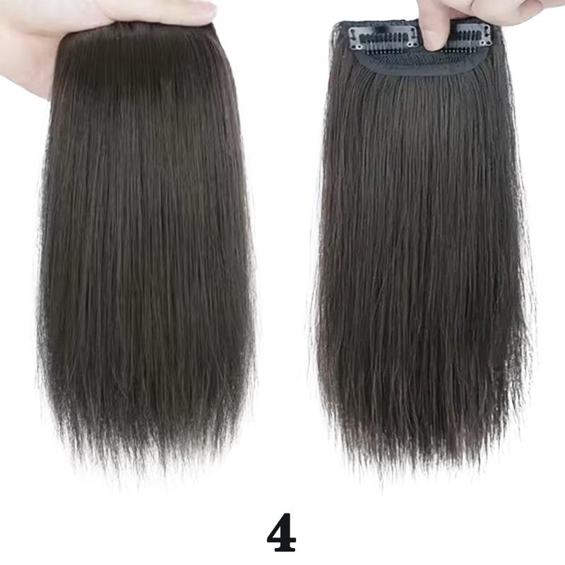 

MISSQUEEN Синтетические короткие прямые волосы гладкие и пушистые клипсы в накладных волосах невидимые накладки для накладных волос для женщин повседневные аксессуары 30cm