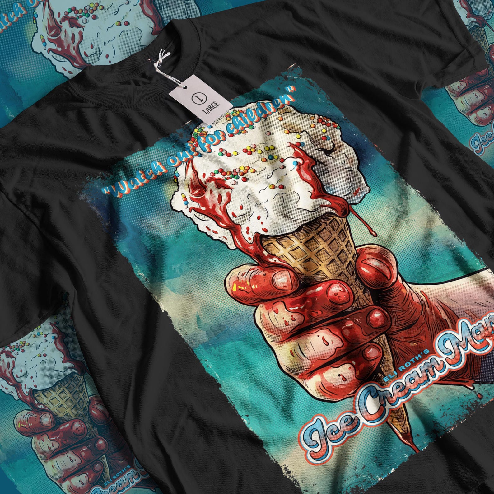 Ice Cream Man Movie T-Shirt: Vintage Horror Movie Unisex Graphic Tee 2XL