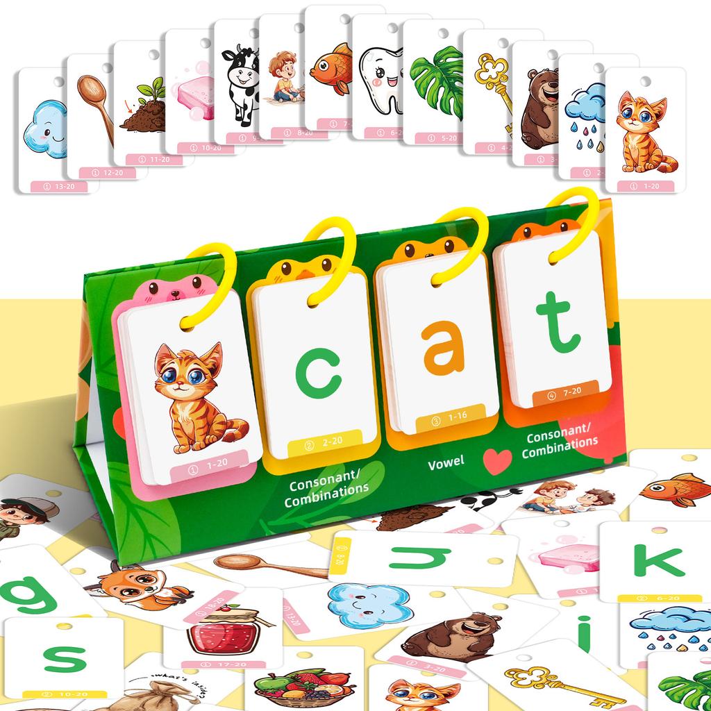 80 English Word Education Cards Children'S Early Education Enlightenment Learning Toys Parent-Child Interactive Learning Desktop Cards